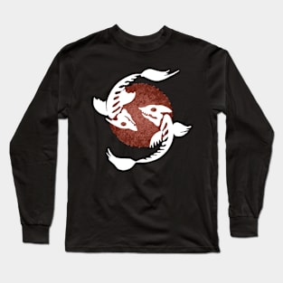 Yin yang skull fishes Long Sleeve T-Shirt